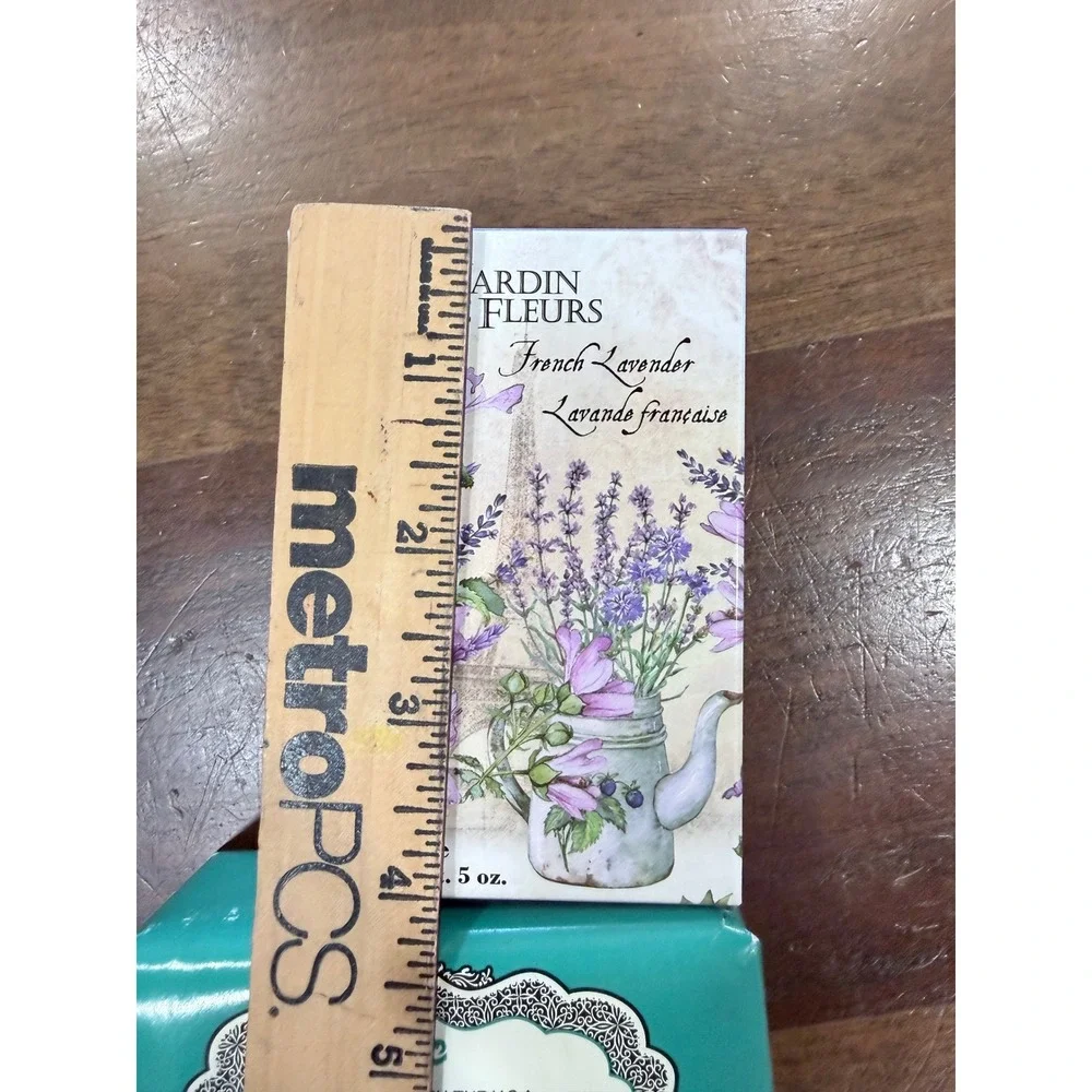 Jardin De Fleurs French Lavender & Rosemary Mint Shea Butter Bar Soap Set 14oz